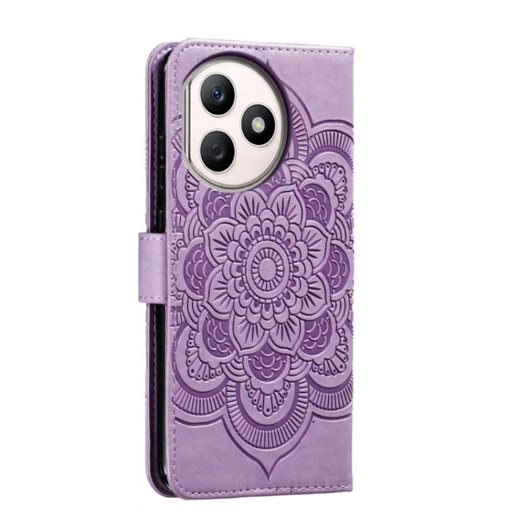 For Honor X50i+ Sun Mandala Embossing Pattern Phone Leather Case