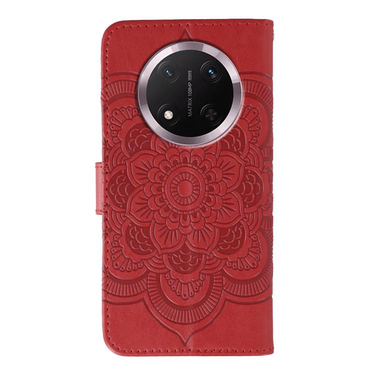 For Honor Magic7 Lite Sun Mandala Embossing Pattern Phone Leather Case