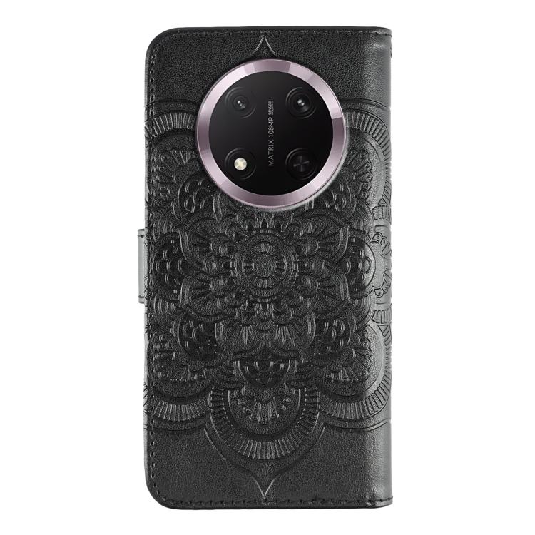 For Honor Magic7 Lite Sun Mandala Embossing Pattern Phone Leather Case