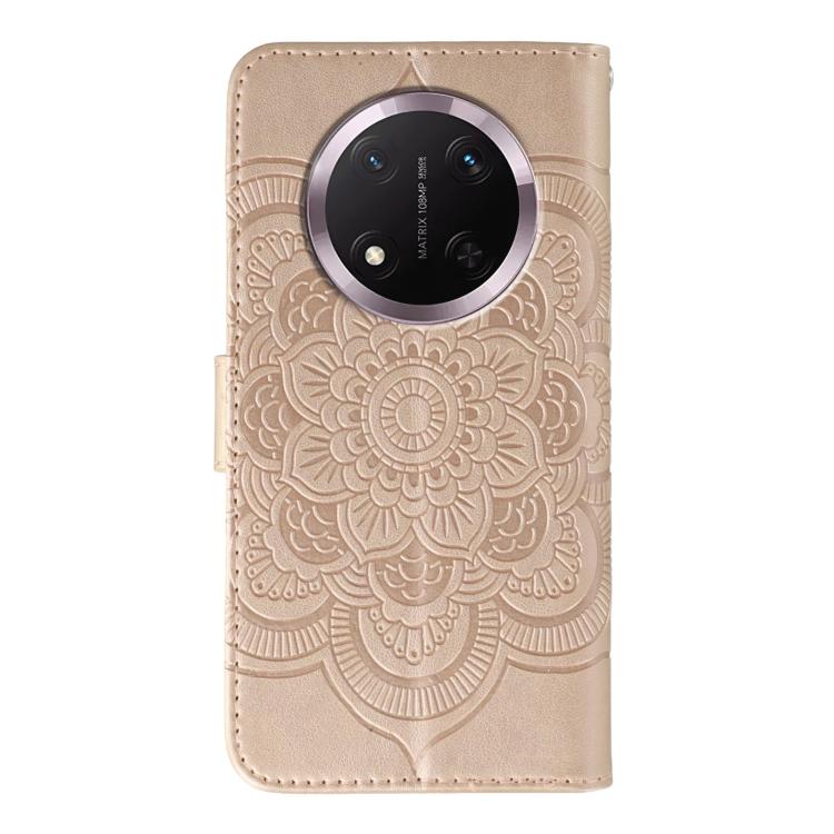 For Honor Magic7 Lite Sun Mandala Embossing Pattern Phone Leather Case