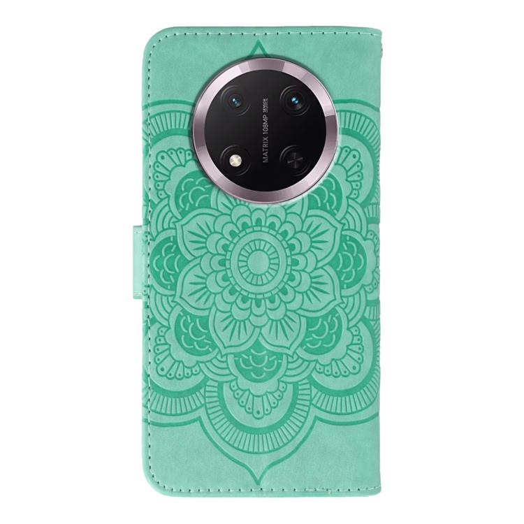 For Honor Magic7 Lite Sun Mandala Embossing Pattern Phone Leather Case