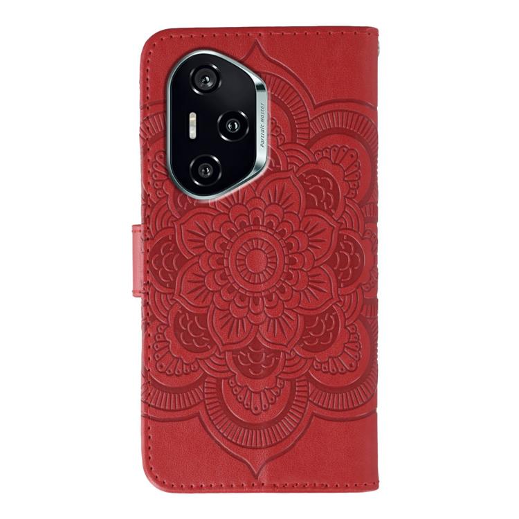 For Honor 400 Global 156.5mm Sun Mandala Embossing Pattern Phone Leather Case