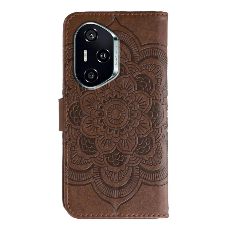 For Honor 400 Global 156.5mm Sun Mandala Embossing Pattern Phone Leather Case