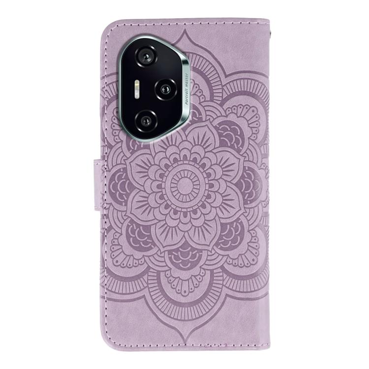 For Honor 400 Global 156.5mm Sun Mandala Embossing Pattern Phone Leather Case