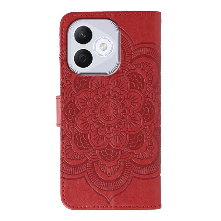 For Honor 400 Lite Global Sun Mandala Embossing Pattern Phone Leather Case