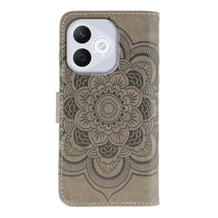 For Honor 400 Lite Global Sun Mandala Embossing Pattern Phone Leather Case