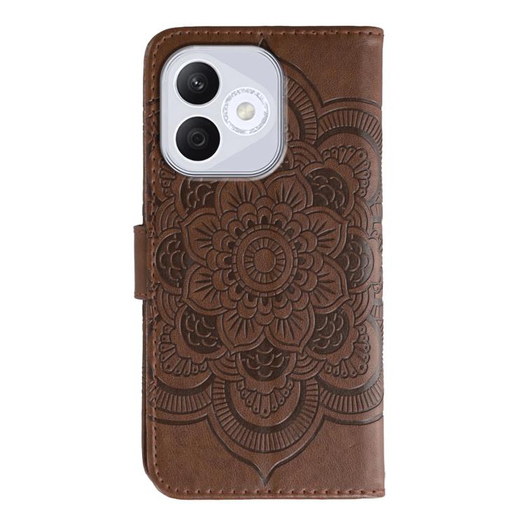 For Honor 400 Lite Global Sun Mandala Embossing Pattern Phone Leather Case