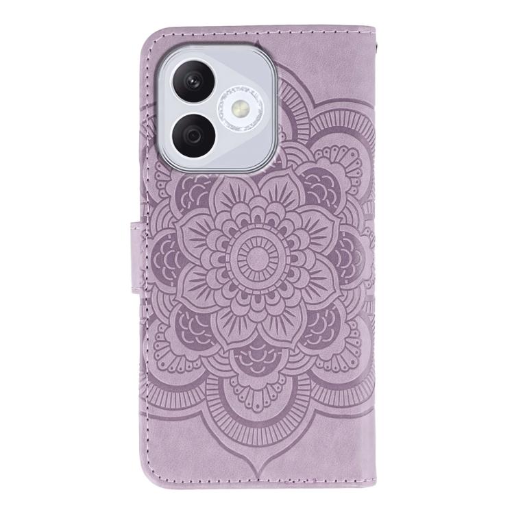 For Honor 400 Lite Global Sun Mandala Embossing Pattern Phone Leather Case