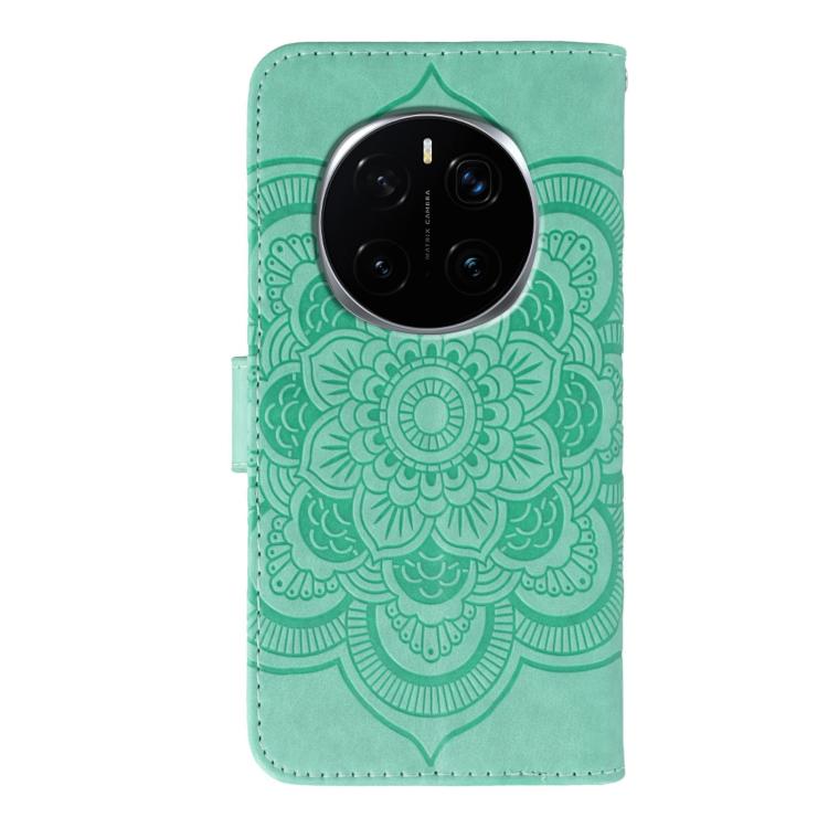 For Honor Magic7 Pro Sun Mandala Embossing Pattern Phone Leather Case