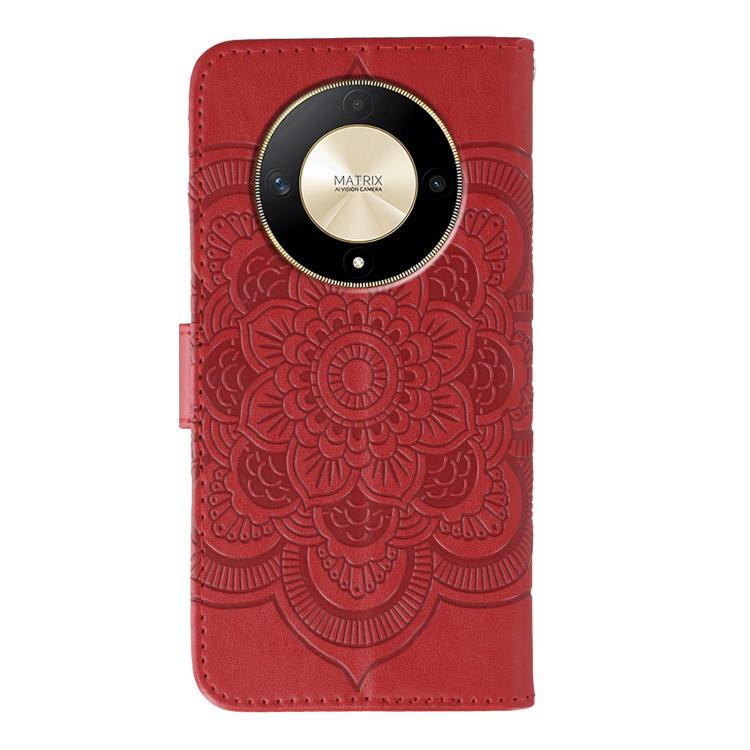 For Honor X9b / X50 / Magic6 Lite / X50 GT Sun Mandala Embossing Pattern Phone Leather Case