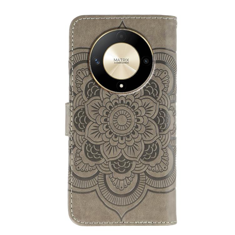 For Honor X9b / X50 / Magic6 Lite / X50 GT Sun Mandala Embossing Pattern Phone Leather Case
