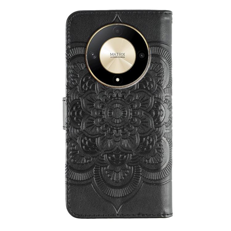 For Honor X9b / X50 / Magic6 Lite / X50 GT Sun Mandala Embossing Pattern Phone Leather Case