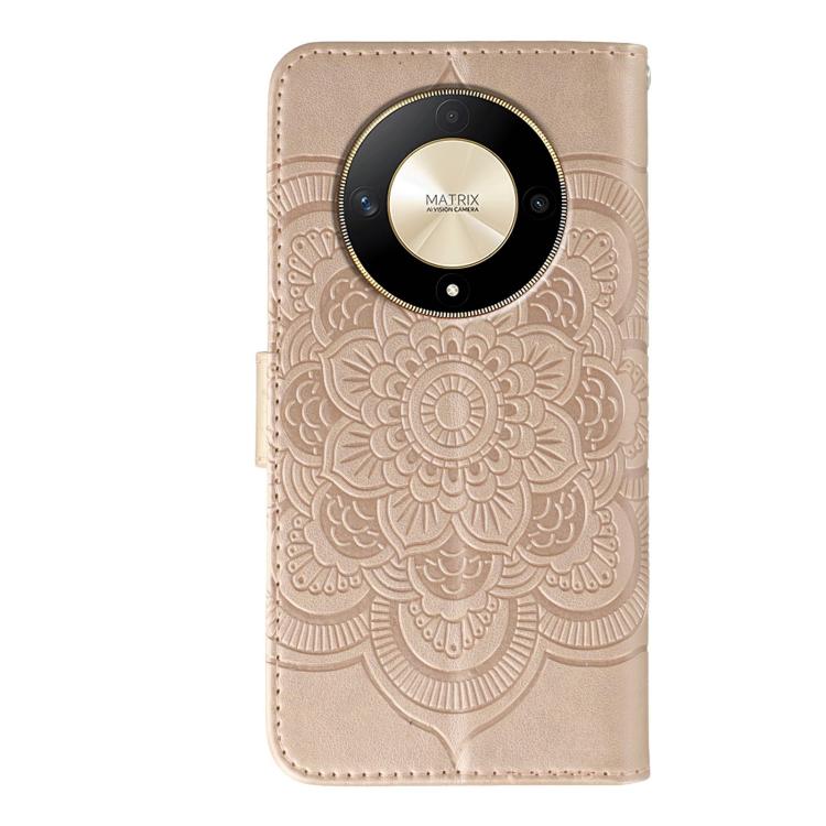 For Honor X9b / X50 / Magic6 Lite / X50 GT Sun Mandala Embossing Pattern Phone Leather Case