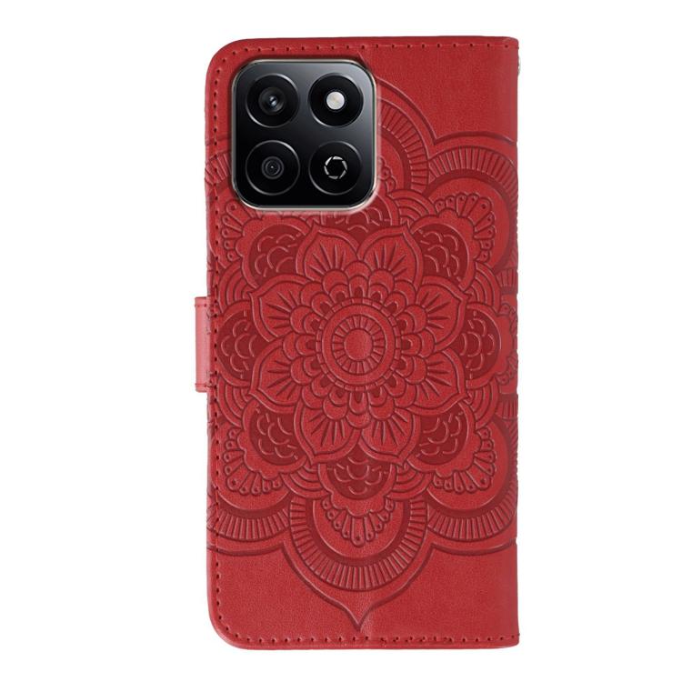For Honor Play 60 Plus / 200 Smart / X7C Sun Mandala Embossing Pattern Phone Leather Case