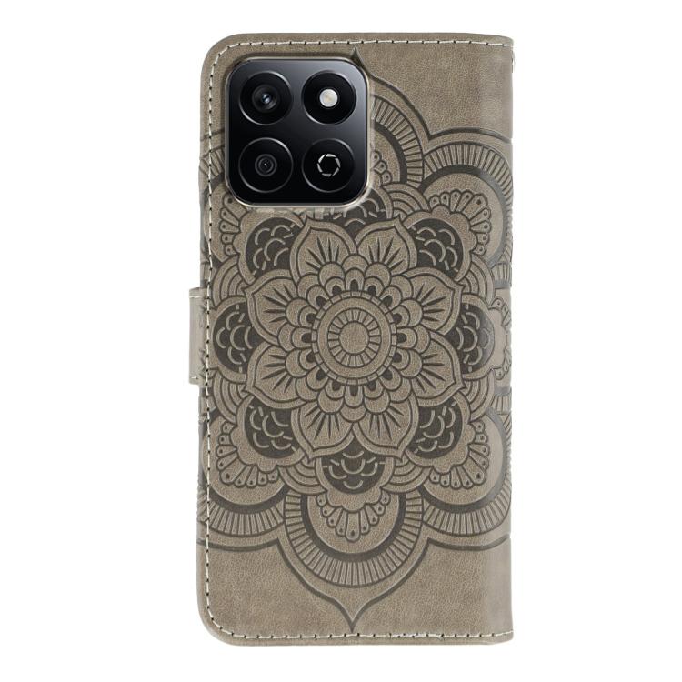 For Honor Play 60 Plus / 200 Smart / X7C Sun Mandala Embossing Pattern Phone Leather Case