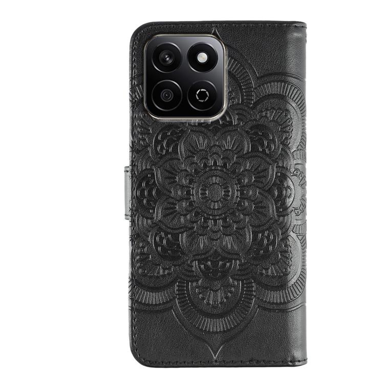 For Honor Play 60 Plus / 200 Smart / X7C Sun Mandala Embossing Pattern Phone Leather Case