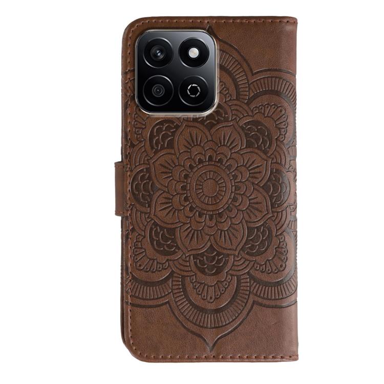 For Honor Play 60 Plus / 200 Smart / X7C Sun Mandala Embossing Pattern Phone Leather Case