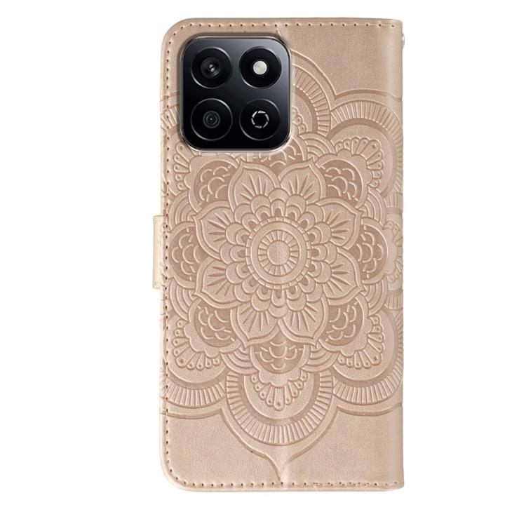 For Honor Play 60 Plus / 200 Smart / X7C Sun Mandala Embossing Pattern Phone Leather Case
