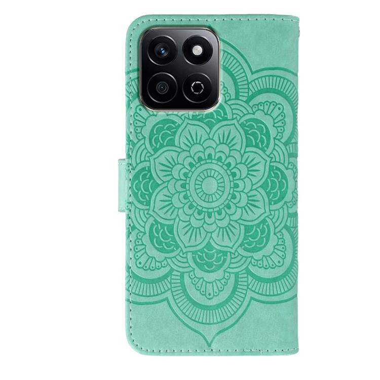 For Honor Play 60 Plus / 200 Smart / X7C Sun Mandala Embossing Pattern Phone Leather Case