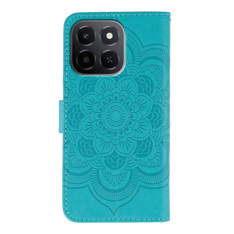 For Honor X6c 4G Sun Mandala Embossing Pattern Phone Leather Case