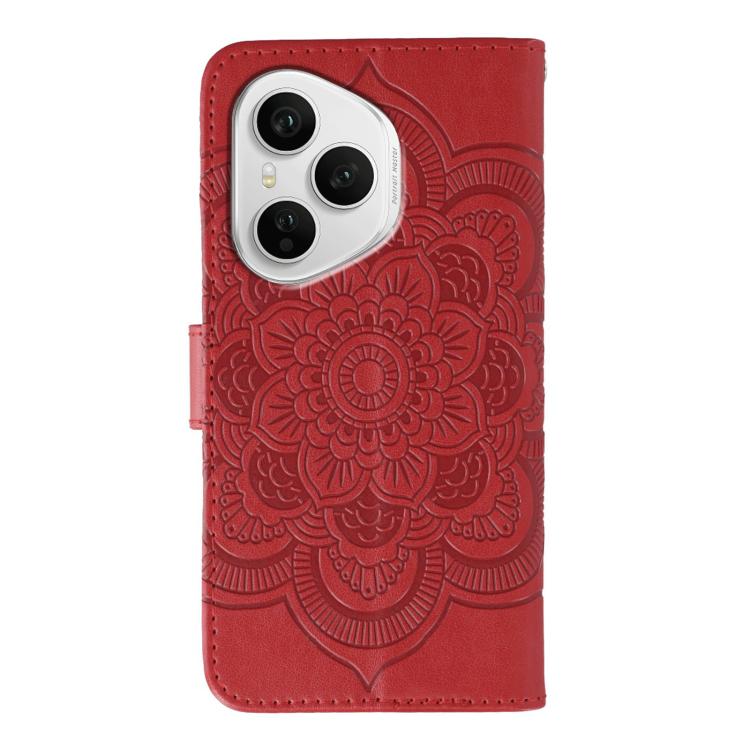 For Honor 400 Pro Global 160.8mm Sun Mandala Embossing Pattern Phone Leather Case