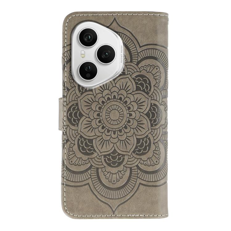 For Honor 400 Pro Global 160.8mm Sun Mandala Embossing Pattern Phone Leather Case