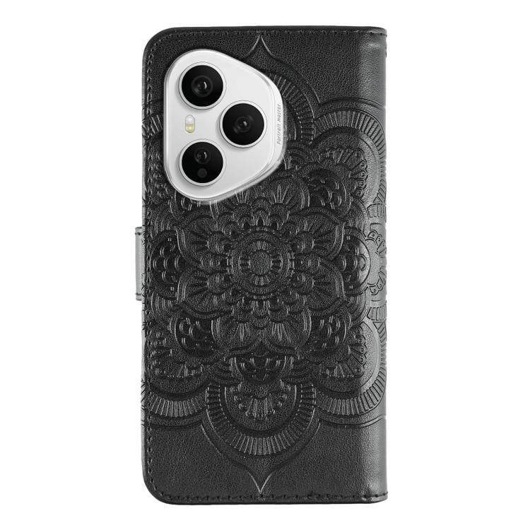 For Honor 400 Pro Global 160.8mm Sun Mandala Embossing Pattern Phone Leather Case