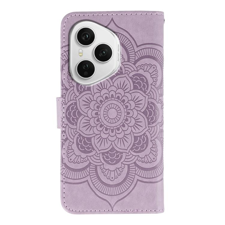 For Honor 400 Pro Global 160.8mm Sun Mandala Embossing Pattern Phone Leather Case