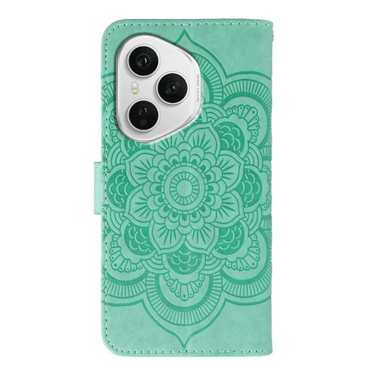 For Honor 400 Pro Global 160.8mm Sun Mandala Embossing Pattern Phone Leather Case