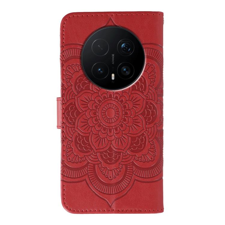 For Honor Magic8 Pro Sun Mandala Embossing Pattern Phone Leather Case