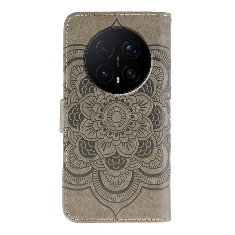 For Honor Magic8 Pro Sun Mandala Embossing Pattern Phone Leather Case