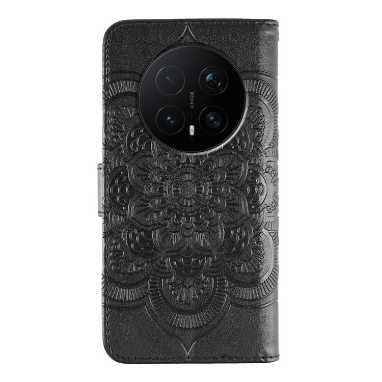For Honor Magic8 Pro Sun Mandala Embossing Pattern Phone Leather Case