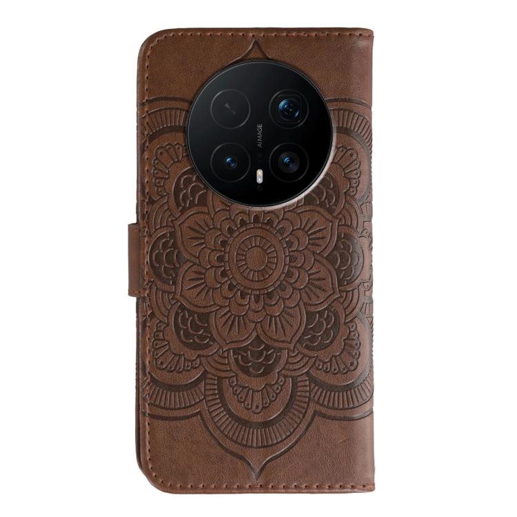 For Honor Magic8 Pro Sun Mandala Embossing Pattern Phone Leather Case