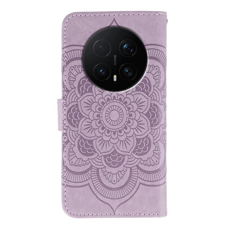 For Honor Magic8 Pro Sun Mandala Embossing Pattern Phone Leather Case