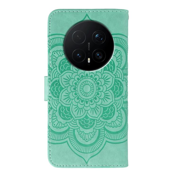For Honor Magic8 Pro Sun Mandala Embossing Pattern Phone Leather Case