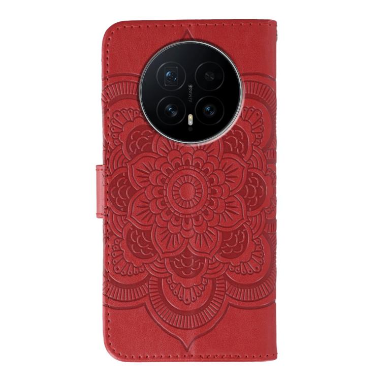For Honor Magic8 Sun Mandala Embossing Pattern Phone Leather Case