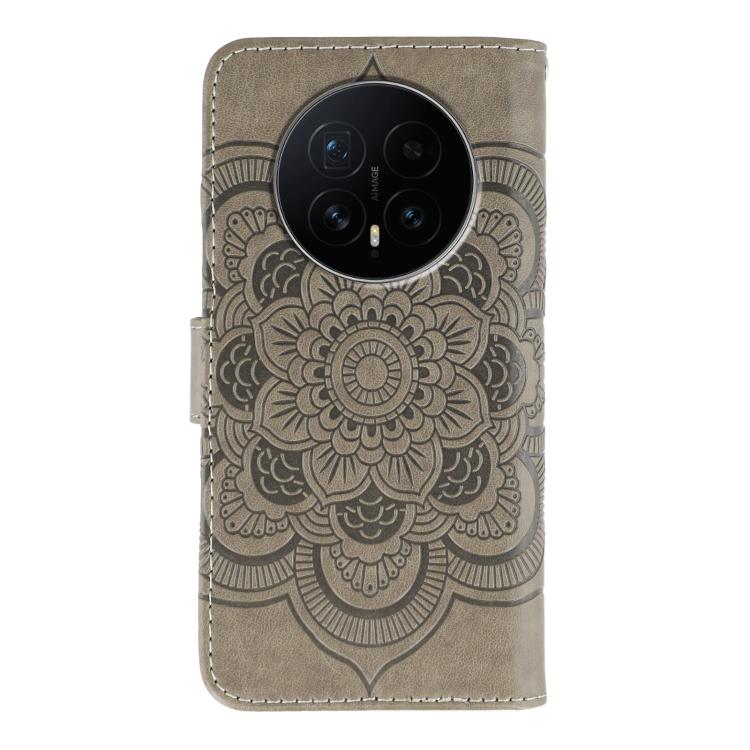 For Honor Magic8 Sun Mandala Embossing Pattern Phone Leather Case