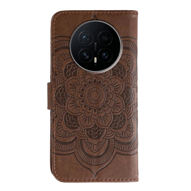 For Honor Magic8 Sun Mandala Embossing Pattern Phone Leather Case