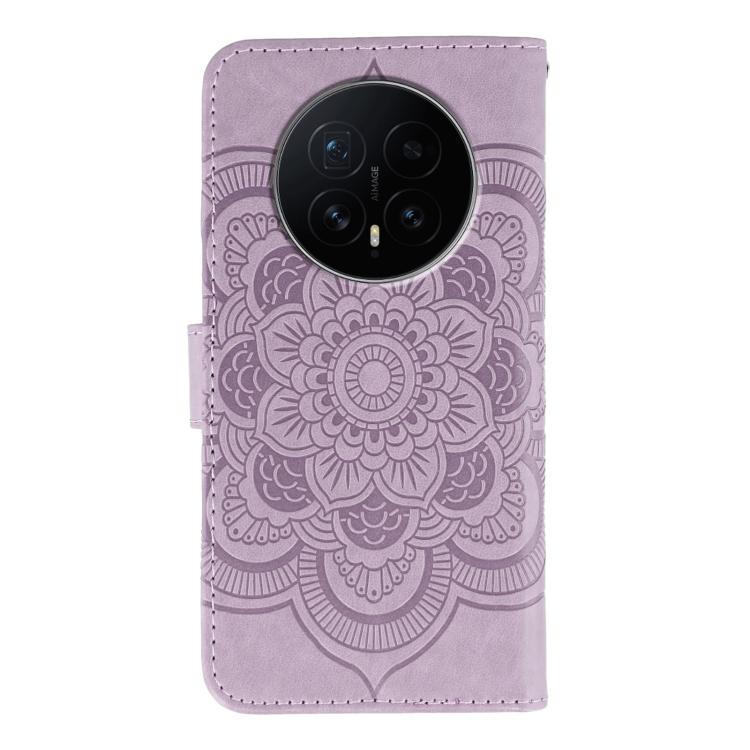 For Honor Magic8 Sun Mandala Embossing Pattern Phone Leather Case