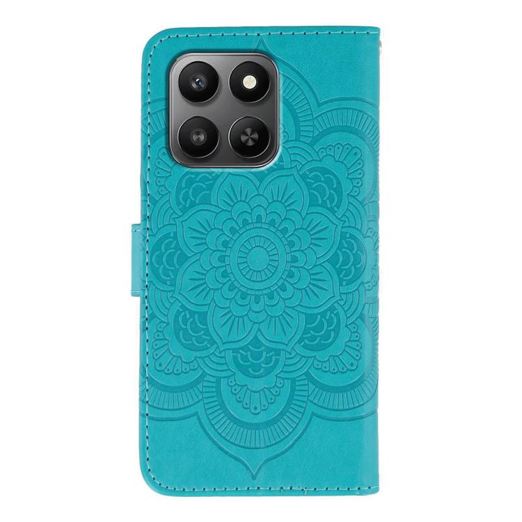 For Honor X7d 5G Sun Mandala Embossing Pattern Phone Leather Case