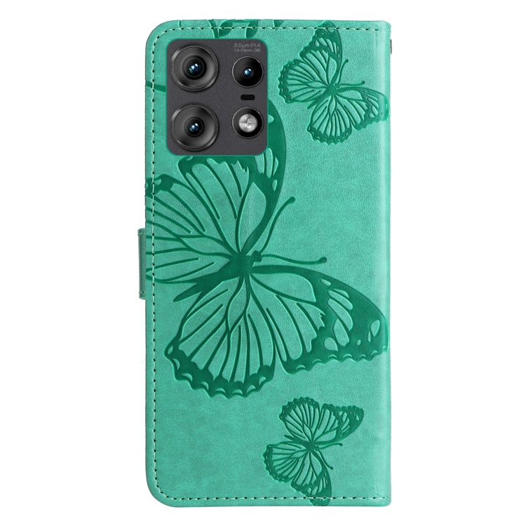 For Motorola Edge 50 Pro 3D Butterfly Embossed Pattern Flip Leather Phone Case