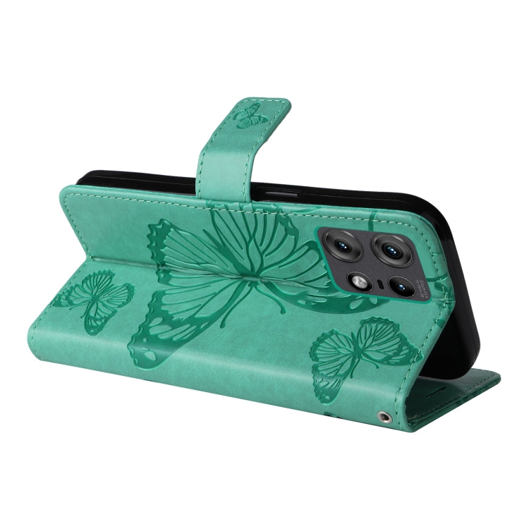 For Motorola Edge 50 Pro 3D Butterfly Embossed Pattern Flip Leather Phone Case