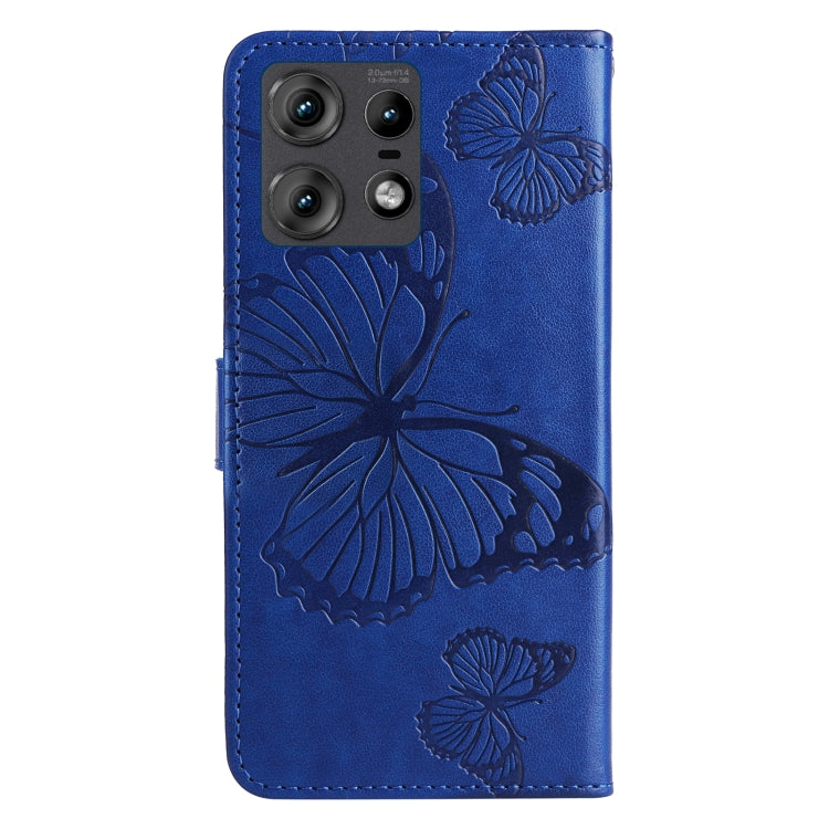 For Motorola Edge 50 Pro 3D Butterfly Embossed Pattern Flip Leather Phone Case