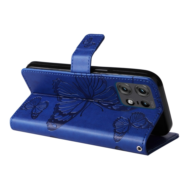 For Motorola Edge 50 Pro 3D Butterfly Embossed Pattern Flip Leather Phone Case