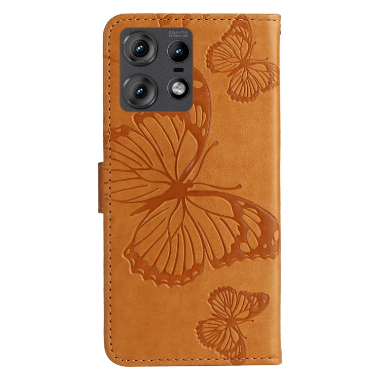 For Motorola Edge 50 Pro 3D Butterfly Embossed Pattern Flip Leather Phone Case