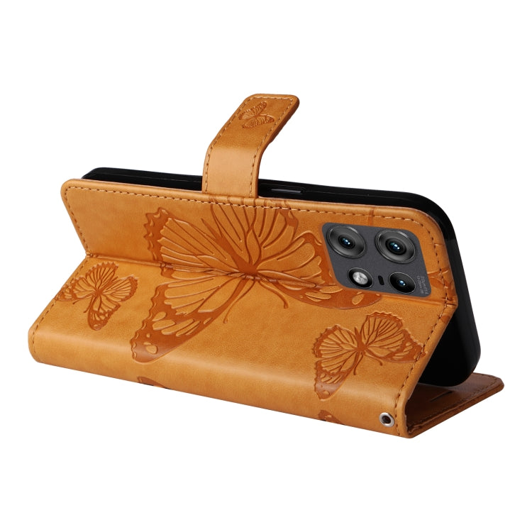 For Motorola Edge 50 Pro 3D Butterfly Embossed Pattern Flip Leather Phone Case