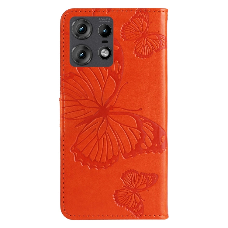 For Motorola Edge 50 Pro 3D Butterfly Embossed Pattern Flip Leather Phone Case