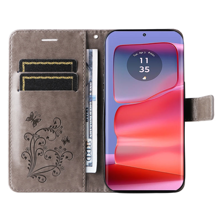 For Motorola Edge 50 Pro 3D Butterfly Embossed Pattern Flip Leather Phone Case