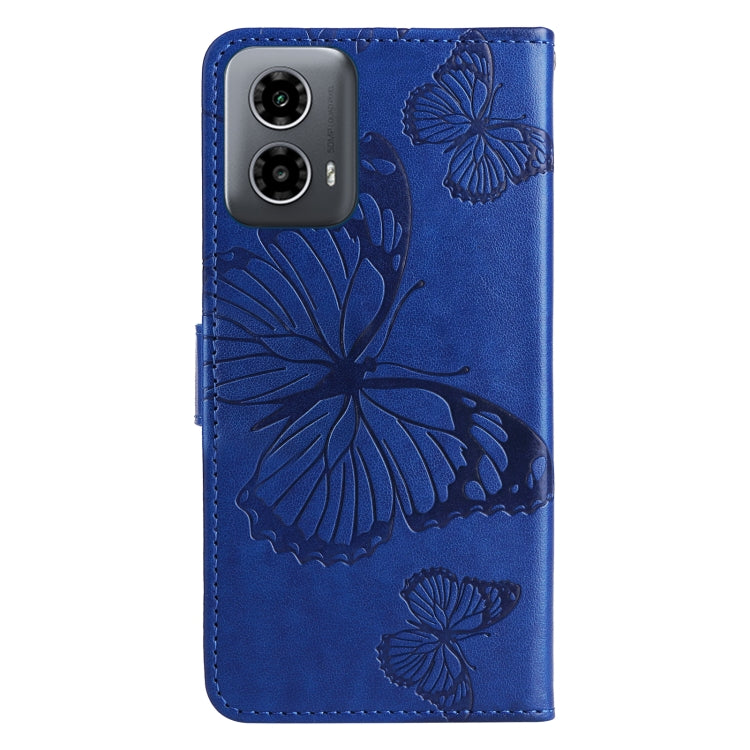 For Motorola Moto G34 3D Butterfly Embossed Pattern Flip Leather Phone Case
