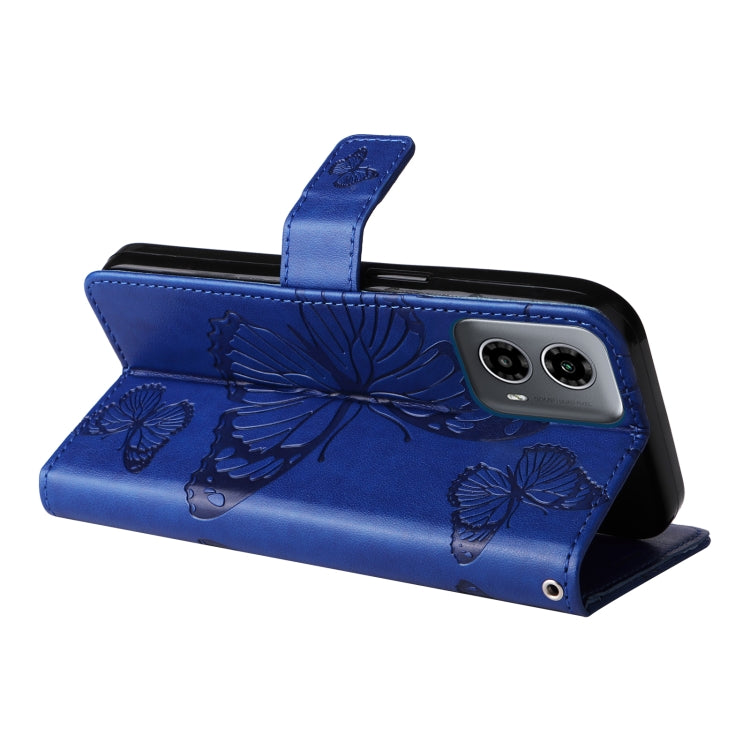 For Motorola Moto G34 3D Butterfly Embossed Pattern Flip Leather Phone Case